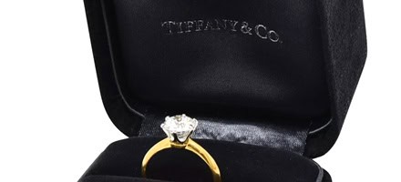 1.6ct natural diamond ring in black Tiffany box